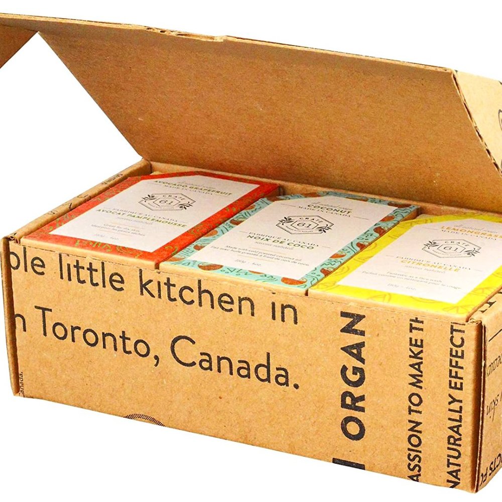 Crate 61 Best Seller Soap 6-Pack Box 100% Vegan NWT Natural NIB!